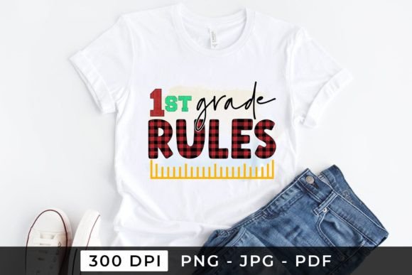 1st Grade Rules, Back to School PNG: A Creative Resource for Educators and Crafters