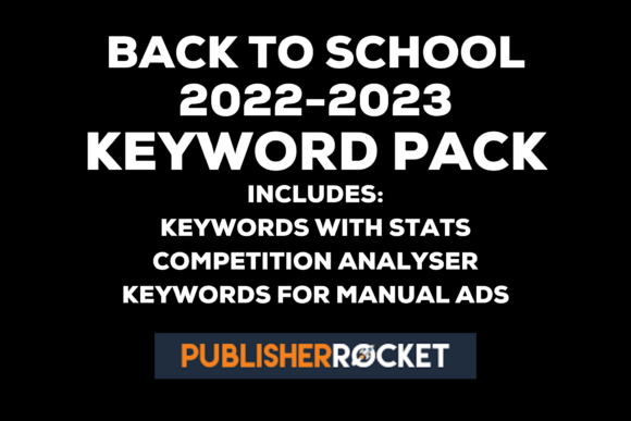 Back to School 2022-2023 Keywords Pack