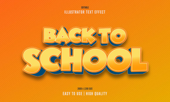 Back to School 3D Vector Text Effect: A Creative Tool for Designers and Educators