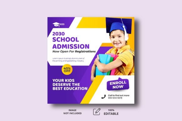 Back to School Admission Social Media