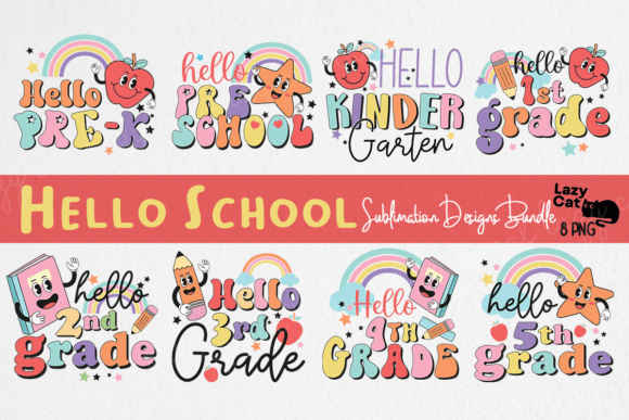 Back to School Hello Sublimation Bundle: A Versatile Design Resource for Creative Projects
