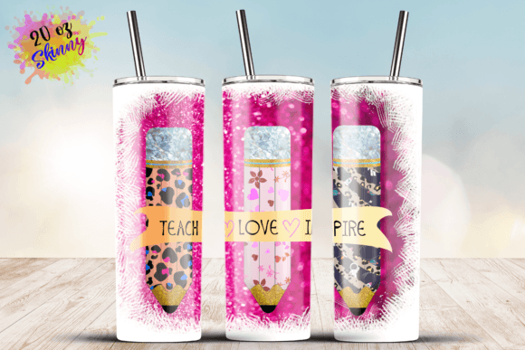 Back to School Pencil Trio Teacher 20oz: A Practical Design for Sublimation Projects