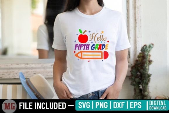 Hello Fifth Grade - Back to School SVG: A Versatile Design for Creative Projects
