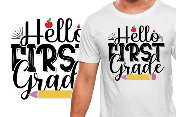 Hello First Grade - Back to School SVG: A Versatile Design for Creative Projects