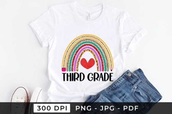 Third Grade PNG and Back to School PNG: Creative Designs for Every Project